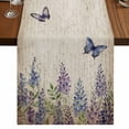 thumbnail image 1 of Table Runners 72 Inches Long Dress Scarves, Purple Flowers Farmhouse Kitchen/Dining Table Runner, Coffee Tablerunners, Weeping Spring Floral Bicycle Retro Art 14x72 Inch, 1 of 9