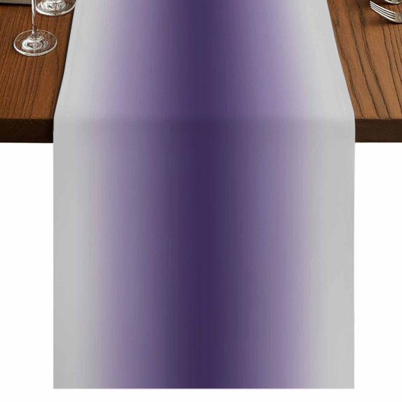 Table Runners 72 Inches Long Dress Scarves, Purple Grey Ombre Farmhouse Kitchen/Dining Table Runner, Coffee Tablerunners, Farmhouse Gradient Minimalist 13x72 Inch