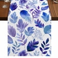 thumbnail image 1 of Table Runners 72 Inches Long Dress Scarves, Purple Leaves Farmhouse Kitchen/Dining Table Runner, Coffee Tablerunners, Spring Plants Rustic Botanical Country 18x72 Inch, 1 of 9