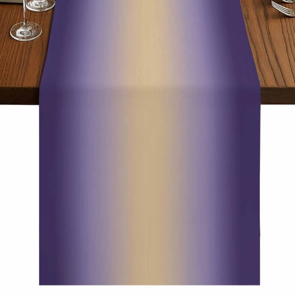 Table Runners 72 Inches Long Dress Scarves, Purple Ombre Farmhouse Kitchen/Dining Table Runner, Coffee Tablerunners, Modern Yellow Gradient Farmhouse Art 13x72 Inch
