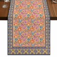 thumbnail image 1 of Table Runners 72 Inches Long Dress Scarves, Purple Red Floral Boho Farmhouse Kitchen/Dining Table Runner, Coffee Tablerunners, Vintage Ethnic Tribe Abstract Art 13x72 Inch, 1 of 9