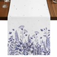 thumbnail image 1 of Table Runners 72 Inches Long Dress Scarves, Purple Spring Floral Farmhouse Kitchen/Dining Table Runner, Coffee Tablerunners, Watercolor Elegant Pastoral Flowers 14x72 Inch, 1 of 9