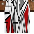 thumbnail image 1 of Table Runners 72 Inches Long Dress Scarves, Red Black Geometric Farmhouse Kitchen/Dining Table Runner, Coffee Tablerunners, Abstract Art Modern Line 14x72 Inch, 1 of 9