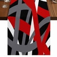thumbnail image 1 of Table Runners 72 Inches Long Dress Scarves, Red Black Geometric Farmhouse Kitchen/Dining Table Runner, Coffee Tablerunners, Modern Art Abstract Grey Line 16x72 Inch, 1 of 9