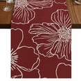 thumbnail image 1 of Table Runners 72 Inches Long Dress Scarves, Red Flowers Farmhouse Kitchen/Dining Table Runner, Coffee Tablerunners, Spring Floral Botanical Modern Art 18x72 Inch, 1 of 9