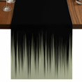 thumbnail image 1 of Table Runners 72 Inches Long Dress Scarves, Sage Green Black Ombre Farmhouse Kitchen/Dining Table Runner, Coffee Tablerunners, Modern Abstract Striped Gradient 14x72 Inch, 1 of 9