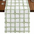 thumbnail image 1 of Table Runners 72 Inches Long Dress Scarves, Sage Green Buffalo Plaid Farmhouse Kitchen/Dining Table Runner, Coffee Tablerunners, Farmhouse Check Stripes Geometric 16x72 Inch, 1 of 9
