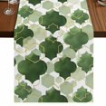 thumbnail image 1 of Table Runners 72 Inches Long Dress Scarves, Sage Green Geometric Moroccan Farmhouse Kitchen/Dining Table Runner, Coffee Tablerunners, Abstract Art Ombre Modern 14x72 Inch, 1 of 9