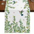 thumbnail image 1 of Table Runners 72 Inches Long Dress Scarves, Spring Botanical Farmhouse Kitchen Table Runner, Coffee Tablerunners, Watercolor Leaves Flowers Birds Country 14x72 Inch, 1 of 9