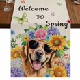 thumbnail image 1 of Table Runners 72 Inches Long Dress Scarves, Spring Dog Farmhouse Kitchen/Dining Table Runner, Coffee Tablerunners, Rustic Watercolor Botanical Floral Sunflower 14x72 Inch, 1 of 9