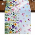 thumbnail image 1 of Table Runners 72 Inches Long Dress Scarves, Spring Floral Farmhouse Kitchen/Dining Table Runner, Coffee Tablerunners, Butterflies Botanical Blue Ombre 18x72 Inch, 1 of 9