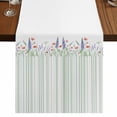 thumbnail image 1 of Table Runners 72 Inches Long Dress Scarves, Spring Floral Farmhouse Kitchen/Dining Table Runner, Coffee Tablerunners, Watercolor Flowers Green Lines Minimalist 16x72 Inch, 1 of 9