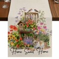 thumbnail image 1 of Table Runners 72 Inches Long Dress Scarves, Spring Flowers Farmhouse Kitchen Table Runner, Coffee Tablerunners, Cute Rabbits Tulips Sunflowers Daisy Vintage 18x72 Inch, 1 of 9