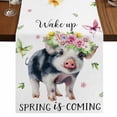thumbnail image 1 of Table Runners 72 Inches Long Dress Scarves, Spring Pig Farmhouse Kitchen/Dining Table Runner, Coffee Tablerunners, Butterfly Botanical Floral Summer 14x72 Inch, 1 of 9