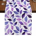 thumbnail image 1 of Table Runners 72 Inches Long Dress Scarves, Spring Purple Leaves Farmhouse Kitchen/Dining Table Runner, Coffee Tablerunners, Country Leaf Plants Pastoral 14x72 Inch, 1 of 9