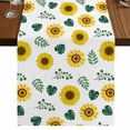 thumbnail image 1 of Table Runners 72 Inches Long Dress Scarves, Spring Sunflowers Farmhouse Kitchen/Dining Table Runner, Coffee Tablerunners, Green Leaves Yellow Floral Rustic Botanical 14x72 Inch, 1 of 9