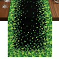 thumbnail image 1 of Table Runners 72 Inches Long Dress Scarves, St. Patrick's Day Farmhouse Kitchen Table Runner, Coffee Tablerunners, Spring Lucky Shamrocks Leaves Black 18x72 Inch, 1 of 9