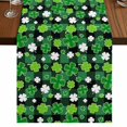 thumbnail image 1 of Table Runners 72 Inches Long Dress Scarves, St Patricks Day Farmhouse Kitchen Table Runner, Coffee Tablerunners, Spring Country Green Shamrock Plaid 14x72 Inch, 1 of 9