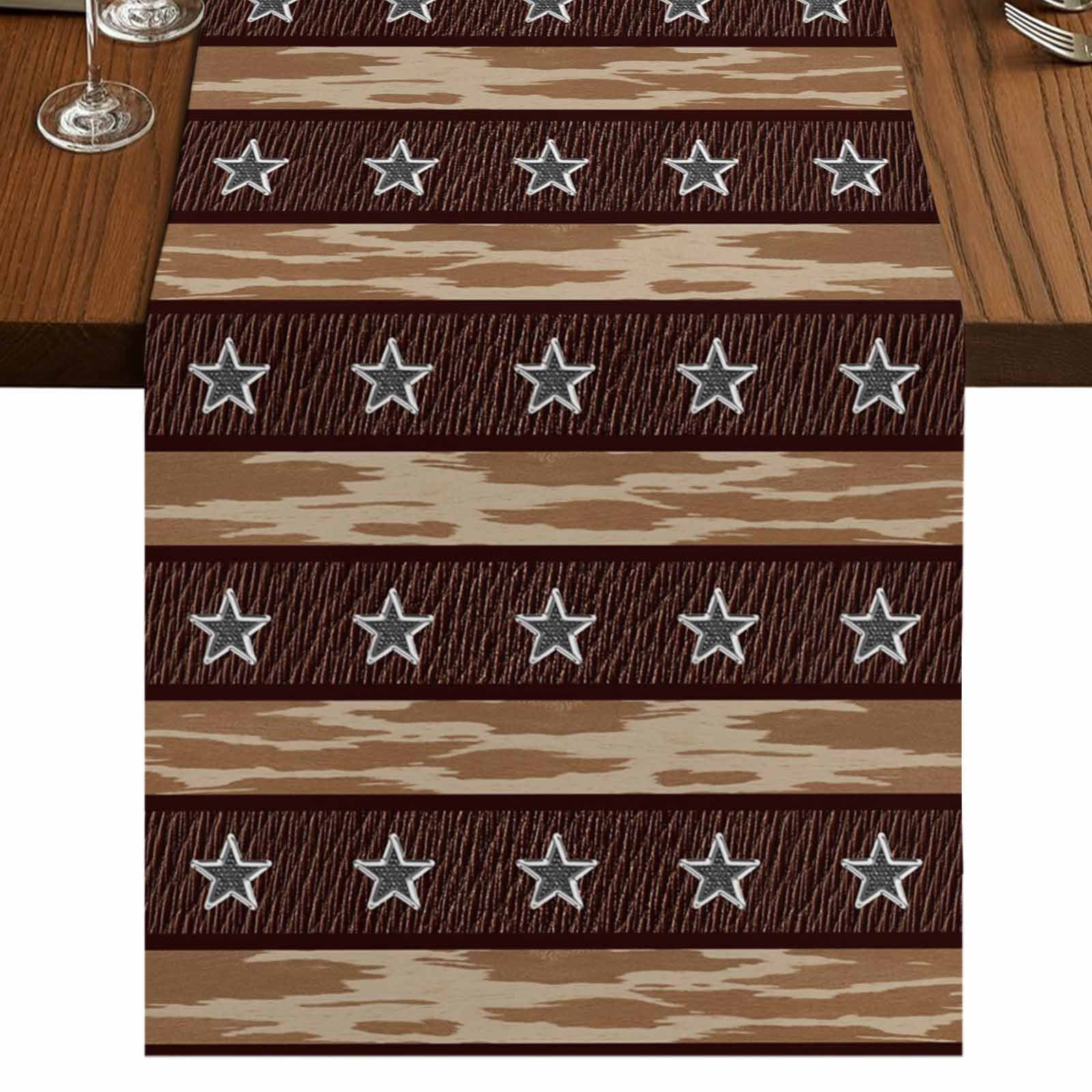 Table Runners 72 Inches Long Dress Scarves, Star Vintage Farmhouse ...