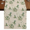 thumbnail image 1 of Table Runners 72 Inches Long Dress Scarves, Summer Botanical Farmhouse Kitchen/Dining Table Runner, Coffee Tablerunners, Green Spring Floral Birds Rustic 14x72 Inch, 1 of 9