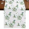 thumbnail image 1 of Table Runners 72 Inches Long Dress Scarves, Summer Botanical Farmhouse Kitchen/Dining Table Runner, Coffee Tablerunners, Green Spring Floral Birds Watercolor 13x72 Inch, 1 of 9