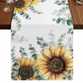 thumbnail image 1 of Table Runners 72 Inches Long Dress Scarves, Sunflower Eucalyptus Farmhouse Kitchen/Dining Table Runner, Coffee Tablerunners, Farmhouse Weeping Botanical 13x72 Inch, 1 of 9