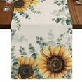 thumbnail image 1 of Table Runners 72 Inches Long Dress Scarves, Sunflower Eucalyptus Farmhouse Kitchen/Dining Table Runner, Coffee Tablerunners, Farmhouse Weeping Botanical Linen 18x72 Inch, 1 of 9