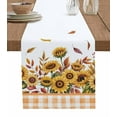 thumbnail image 1 of Table Runners 72 Inches Long Dress Scarves, Sunflower Farmhouse Kitchen/Dining Table Runner, Coffee Tablerunners, Fallen Leaves Fruit Thanksgiving Buffalo Check 13x72 Inch, 1 of 7