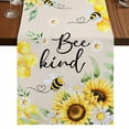 thumbnail image 1 of Table Runners 72 Inches Long Dress Scarves, Sunflower Floral Farmhouse Kitchen Table Runner, Coffee Tablerunners, Farmhouse Pastoral Daisy Bees Beige Burlap 18x72 Inch, 1 of 9