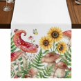 thumbnail image 1 of Table Runners 72 Inches Long Dress Scarves, Sunflowers Mushroom Farmhouse Kitchen/Dining Table Runner, Coffee Tablerunners, Summer Botanical Butterfly Watercolor 14x72 Inch, 1 of 9