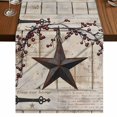 thumbnail image 1 of Table Runners 72 Inches Long Dress Scarves, Texas Star Vintage Farmhouse Kitchen/Dining Table Runner, Coffee Tablerunners, Brown Retro Berry Beige Wooden Branches 18x72 Inch, 1 of 9