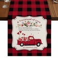 thumbnail image 1 of Table Runners 72 Inches Long Dress Scarves, Valentine's Day Farmhouse Kitchen Table Runner, Coffee Tablerunners, Floral Love Heart Romantic Roses Plaid 14x72 Inch, 1 of 9