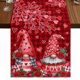 thumbnail image 1 of Table Runners 72 Inches Long Dress Scarves, Valentine's Day Farmhouse Kitchen Table Runner, Coffee Tablerunners, Gnomes Romantic Roses Red Plaid 14x72 Inch, 1 of 9