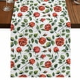 thumbnail image 1 of Table Runners 72 Inches Long Dress Scarves, Valentine's Day Farmhouse Kitchen Table Runner, Coffee Tablerunners, Red Roses Leaves Botanical Spring Watercolor 18x72 Inch, 1 of 9