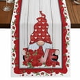 thumbnail image 1 of Table Runners 72 Inches Long Dress Scarves, Valentine's Day Farmhouse Kitchen Table Runner, Coffee Tablerunners, Romantic Roses Love Heart Gnomes Vintage 14x72 Inch, 1 of 9