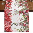 thumbnail image 1 of Table Runners 72 Inches Long Dress Scarves, Valentine's Day Farmhouse Kitchen Table Runner, Coffee Tablerunners, Spring Love Roses Floral Botanical Watercolor 14x72 Inch, 1 of 9