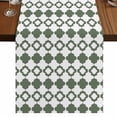 thumbnail image 1 of Table Runners 72 Inches Long Dress Scarves, Vintage Bohemia Farmhouse Kitchen/Dining Table Runner, Coffee Tablerunners, Minimalist Abstract Geometric Art Green 16x72 Inch, 1 of 9