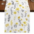 thumbnail image 1 of Table Runners 72 Inches Long Dress Scarves, Yellow Spring Floral Farmhouse Kitchen Table Runner, Coffee Tablerunners, Flowers Botanical Elegant Pastoral 16x72 Inch, 1 of 9