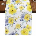 thumbnail image 1 of Table Runners 72 Inches Long Dress Scarves, Yellow Watercolor Floral Farmhouse Kitchen/Dining Table Runner, Coffee Tablerunners, Spring Flower Abstract Art 14x72 Inch, 1 of 9