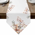 thumbnail image 1 of Table Runners 72 Inches Long, Fall Leaves Cotton Linen Kitchen Dining Coffee Table Runner for Party Home Decor, Farmhouse Orange Eucalyptus Leaf Floral Tabletop Dresser Scarves Runner 13x72 Inch, 1 of 9