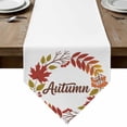 thumbnail image 1 of Table Runners 72 Inches Long, Fall Maple Leaves Cotton Linen Kitchen Dining Coffee Table Runner for Party Home Decor, Autumn Plants Rustic Branch Country Tabletop Dresser Scarves Runner 13x72 Inch, 1 of 9