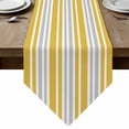 thumbnail image 1 of Table Runners 72 Inches Long, Ginger Yellow Stripes Cotton Linen Kitchen Dining Coffee Table Runner for Party Home Decor, Modern Minimalist Horizontal Lines Tabletop Dresser Scarves 13x72 Inch, 1 of 9