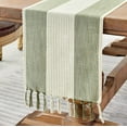 thumbnail image 1 of Table Runners 72 Inches Long for Home Decor, Boho Farmhouse Spring Table Runner, Burlap Linen Style Rustic Dining Table Decor Long, 13x72 Inches, 1 of 5