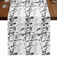 thumbnail image 1 of Table Runners 90 Inches Long Dress Scarves, Black Grey Botanical Farmhouse Coffee/Dining/Kitchen Table Runner for Living Room, Spring Floral Summer Farmhouse 13x90 Inch, 1 of 9