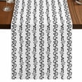thumbnail image 1 of Table Runners 90 Inches Long Dress Scarves, Black Spring Leaves Farmhouse Coffee/Dining/Kitchen Table Runner for Living Room, Pastoral Botanical Striped Flowers 13x90 Inch, 1 of 9