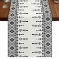 thumbnail image 1 of Table Runners 90 Inches Long Dress Scarves, Black White Boho Farmhouse Coffee/Dining/Kitchen Table Runner for Living Room, Vintage Ethnic Tribe Abstract Art Retro 13x90 Inch, 1 of 9