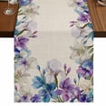 thumbnail image 1 of Table Runners 90 Inches Long Dress Scarves, Blue Purple Flowers Farmhouse Coffee/Dining/Kitchen Table Runner for Living Room, Spring Seasonal Botanical Florals 13x90 Inch, 1 of 9