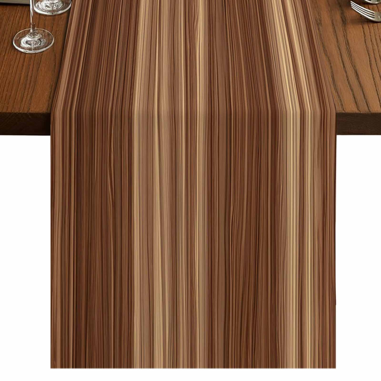 Table Runners 90 Inches Long Dress Scarves, Brown Western Farmhouse Coffee/Dining/Kitchen Table Runner for Living Room, Vintage Farmhouse Wood Barn Door 13x90 Inch