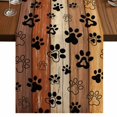 thumbnail image 1 of Table Runners 90 Inches Long Dress Scarves, Burnt Orange Brown Farmhouse Coffee/Dining/Kitchen Table Runner for Living Room, Farmhouse Dog Paw Vintage 13x90 Inch, 1 of 9