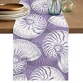 thumbnail image 1 of Table Runners 90 Inches Long Dress Scarves, Coastal Shell Purple Farmhouse Coffee/Dining/Kitchen Table Decor Table Runner for Living Room, Summer Ocean Shell Beach 13x90 Inch, 1 of 9